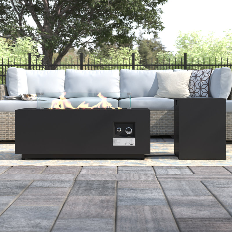 Sol 72 Outdoor™ Aeroome 16'' H x 42'' W Steel Outdoor Fire Pit Table